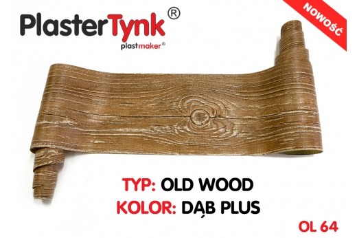 Elastyczna deska elewacyjna PLASTERTYNK Old Wood  " dąb plus " OL 64  21x240cm
